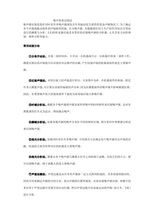 噪声简易识别法