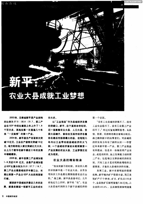 新平：农业大县成就工业梦想
