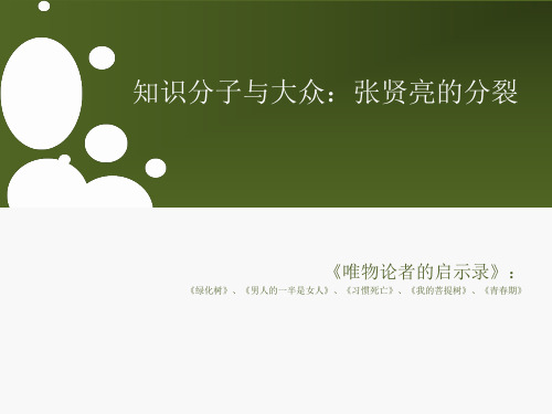 中国现当代文学史-张贤亮