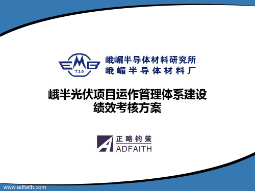 光伏项目运作管理体系建设绩效考核方案(PPT 36张)