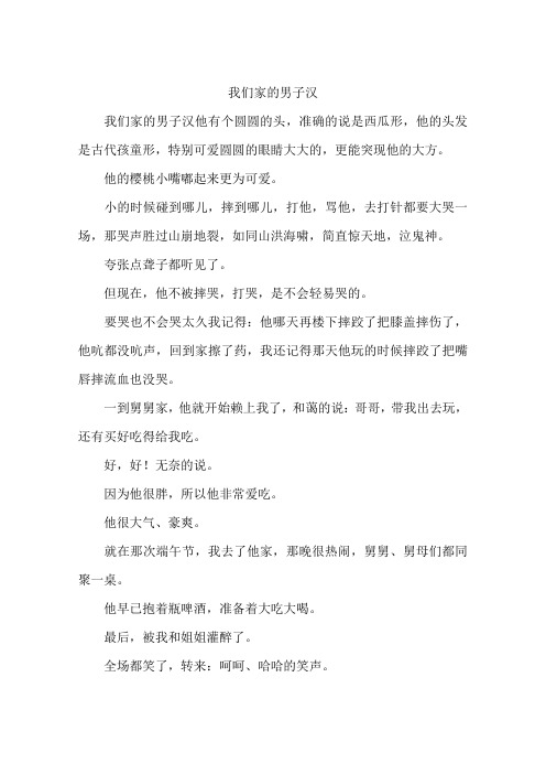 我们家的男子汉-作文
