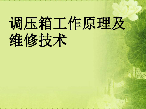 调压器的工作原理及维修技术PPT课件