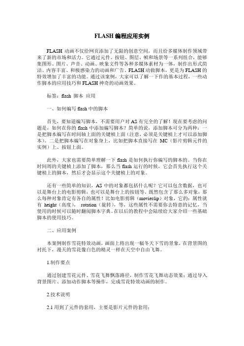 FLASH编程应用实例