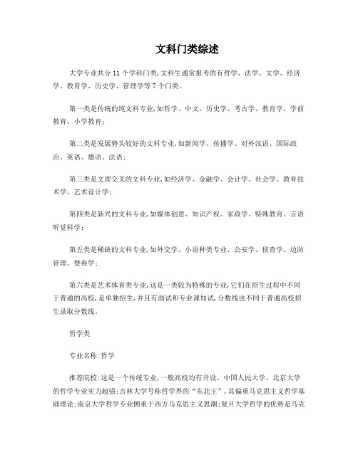 高考填报志愿文科专业指南(涵盖专业、学习内容、就业方向等)