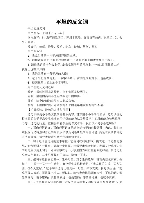 平坦的反义词
