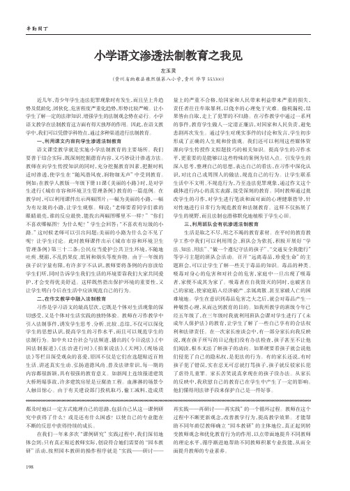 小学语文渗透法制教育之我见