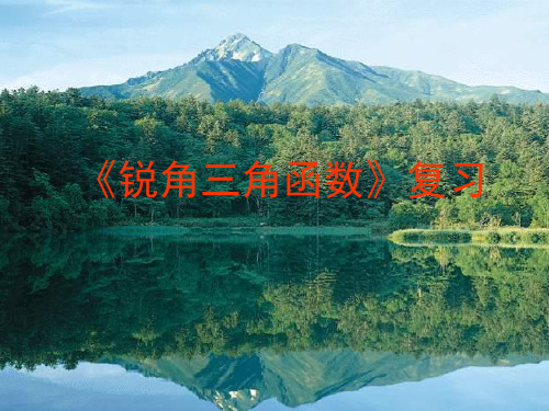 28.1.6锐角三角函数复习课