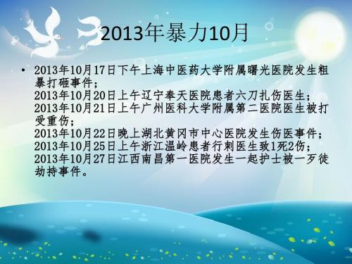 医院暴力事件防范与应对课件