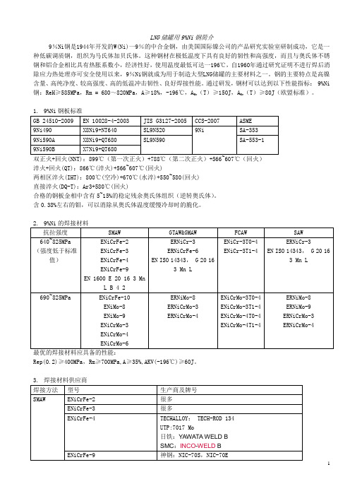 LNG储罐用9%Ni钢