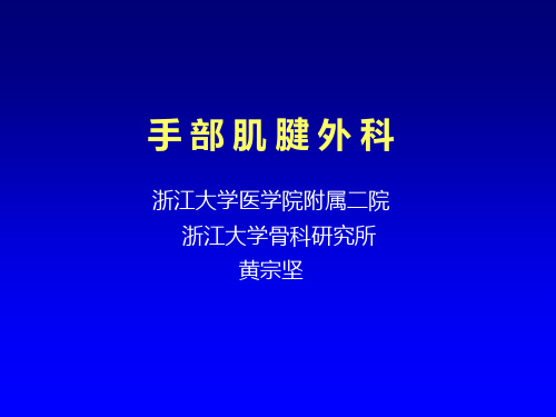手部肌腱外科