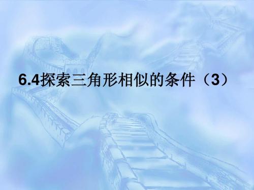 6.4探索三角形相似的条件(3)