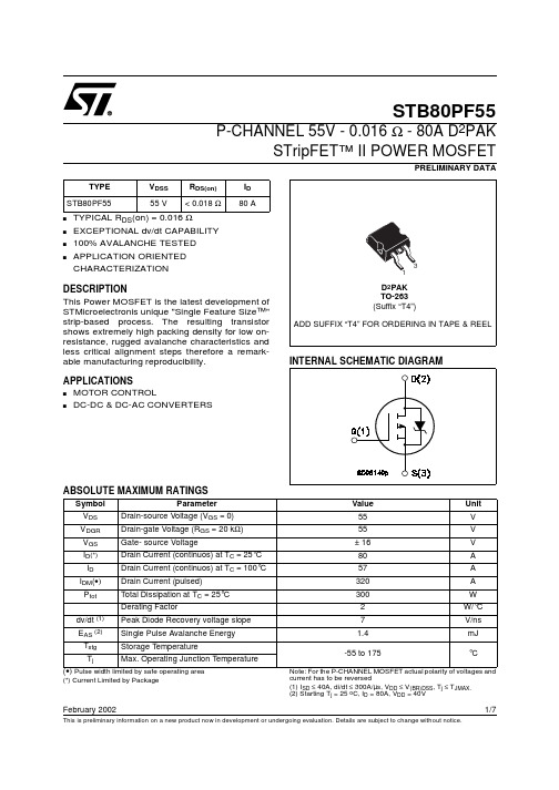 STB80PF55中文资料