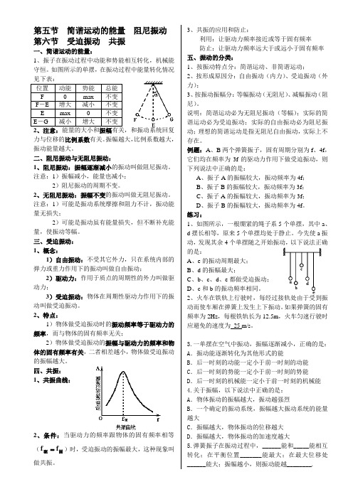 第五节  简谐运动的能量