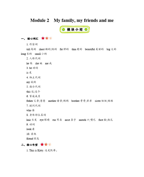 三年级上册英语素材-M2 My family, my friends and me牛津上海版(三起)