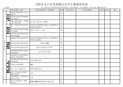 马铃乡村级计生信息员绩效考核方案 123(201604)