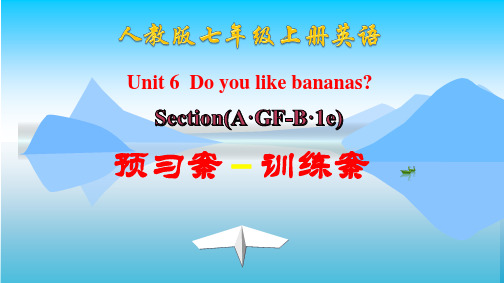 人教版七年级英语上册 Unit6 Section(A·GF-B·1e) 预习-训练案