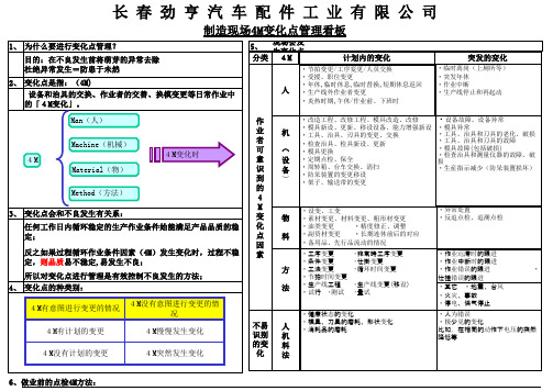 4M变化点管理看板(新)