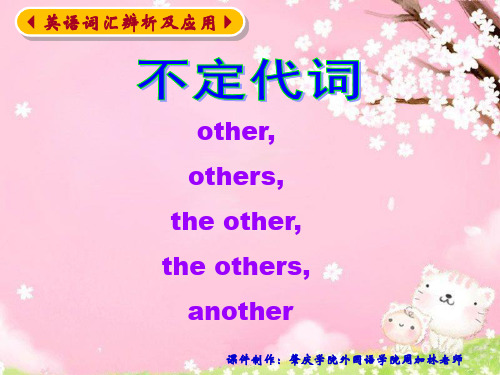 other, the other, others, the others, another 辨析