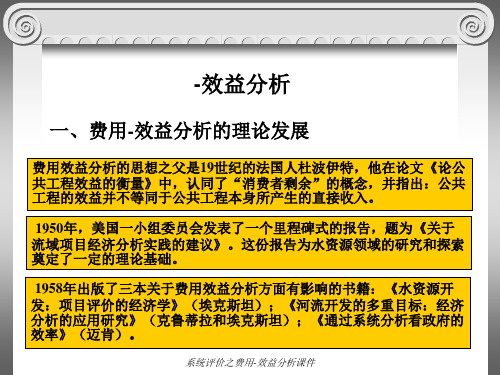 系统评价之费用-效益分析课件