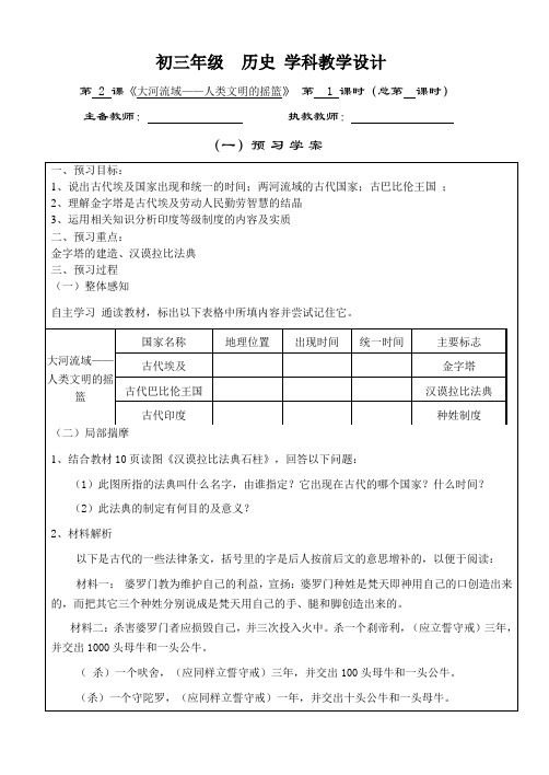 1、大河流域——人类文明的摇篮