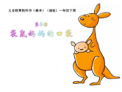 湘美版美术一年级下册课件-8. 袋鼠妈妈的口袋1