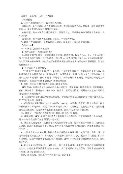 专题五中国历史上的三农问题