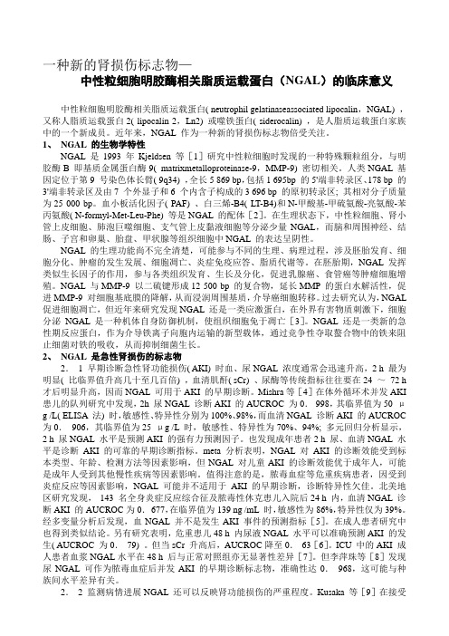 NGAL中性粒细胞明胶酶相关脂质运载蛋白