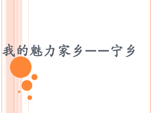 我的魅力家乡——宁乡PPT