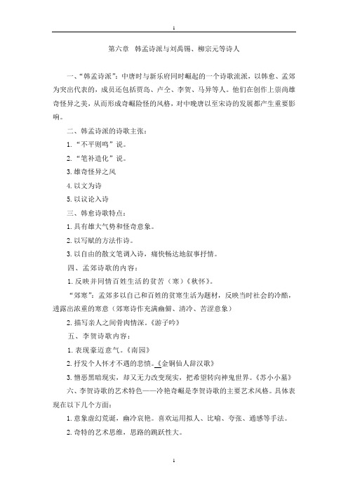 第六章 韩孟诗派与刘禹锡 2
