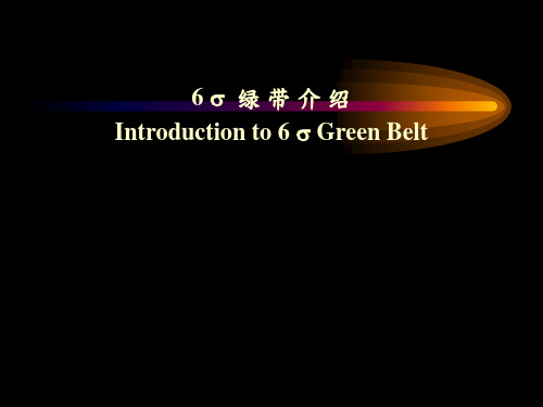 6SIGMA绿带介绍