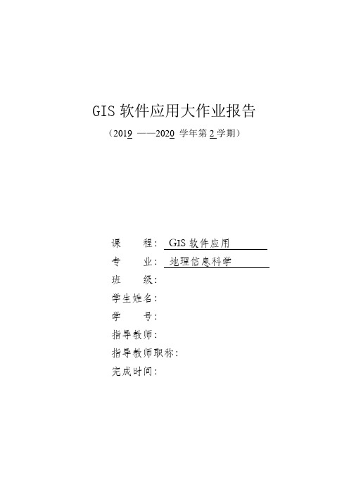 ArcGIS应用大作业报告