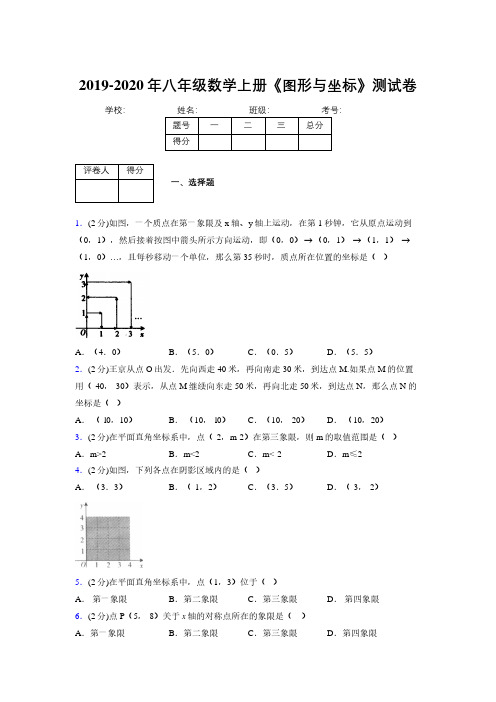 2019-2020初中数学八年级上册《图形与坐标》专项测试(含答案) (843)