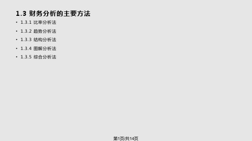 EXCEL在财务分析中的PPT课件