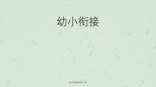 幼小衔接拼音第一课课件