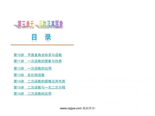 北师大版数学九年级中考复习第13讲 函数综合应用课件 教案