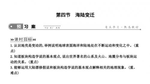 2019年湘教版七年级上册地理课件：2.4 海陆变迁(共12张PPT)