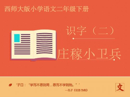 最新西师版小学语文一年级下册《庄稼小卫兵》优质课课件