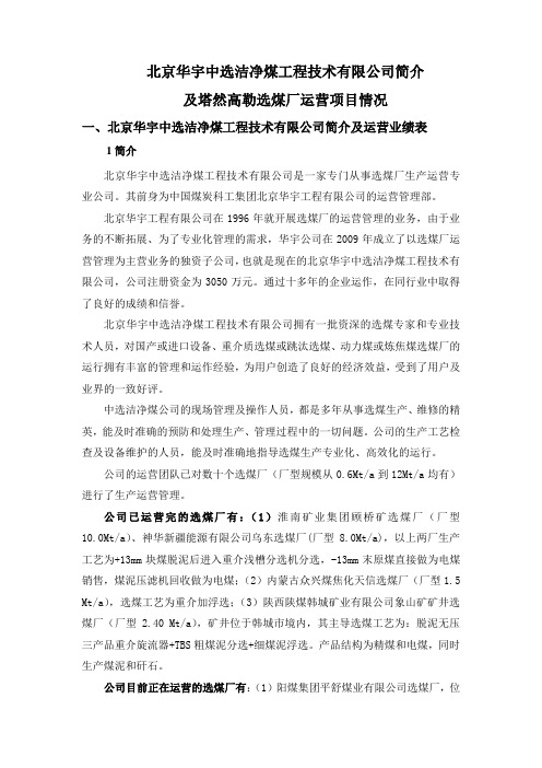 20140228华宇公司及塔然高勒简介