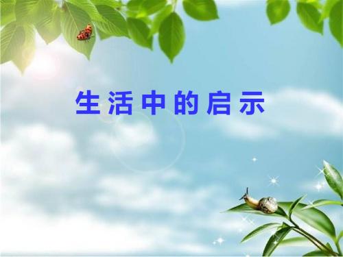 《生活中的启示》课件
