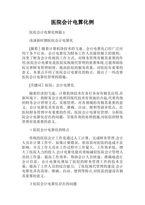 医院会计电算化例文.doc
