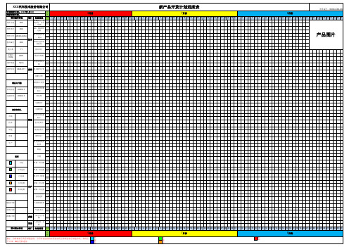 新产品开发计划进度表