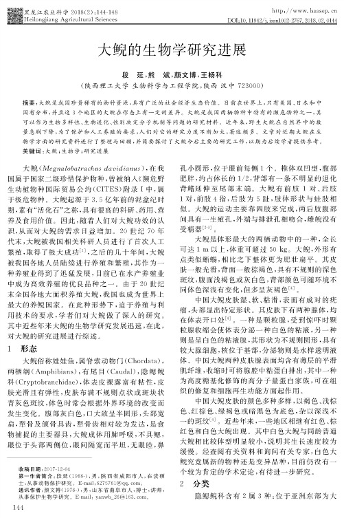 大鲵的生物学研究进展