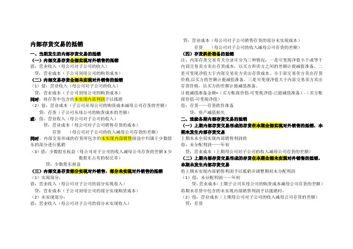 高级会计第五章合并日后内部交易抵销编制分录汇总