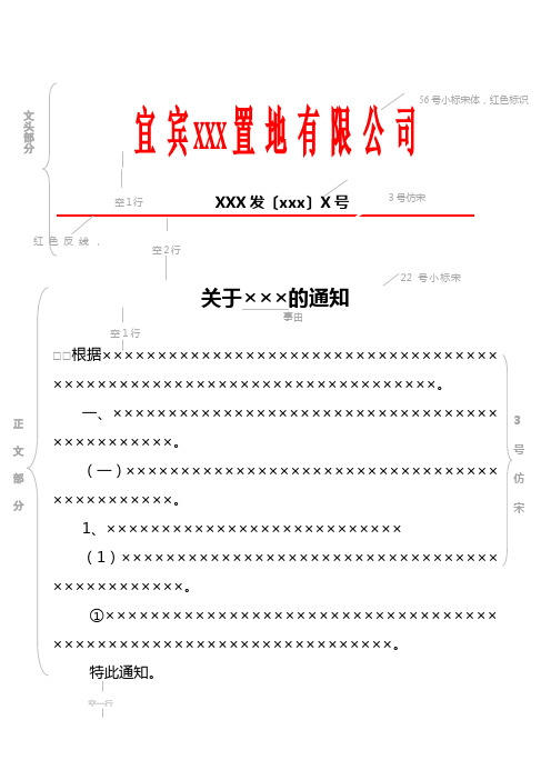 公司发文格式模版及说明