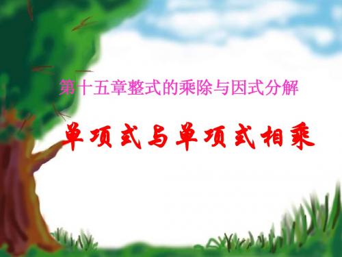 第4课时单项式与单项式相乘