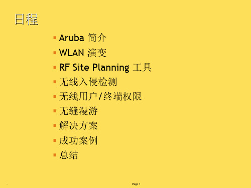 网络WiFi-Aruba产品主打胶片