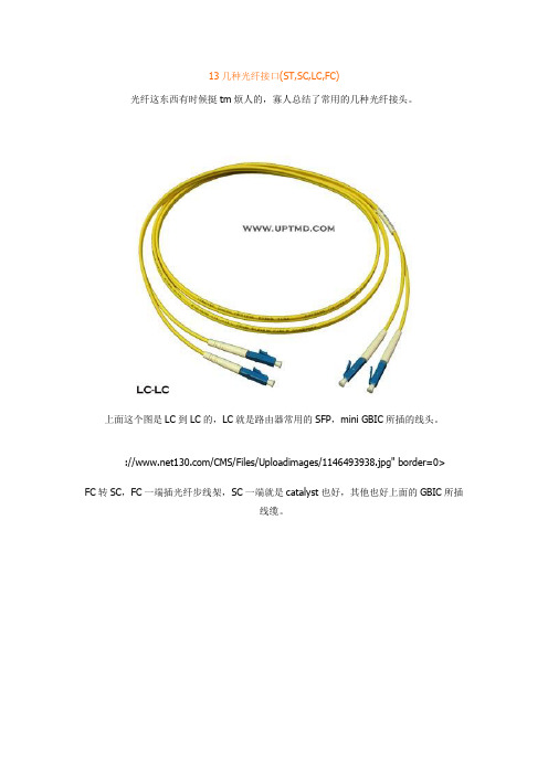 光纤接口类型