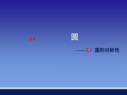2.1圆的对称性
