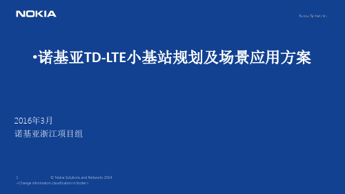 诺基亚TD-LTE小基站规划安装介绍复习过程