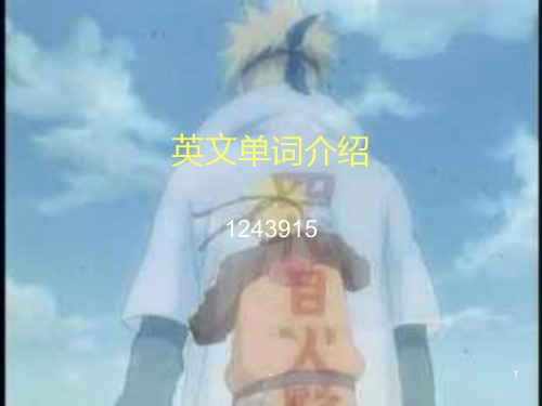 英文单词介绍PPT课件